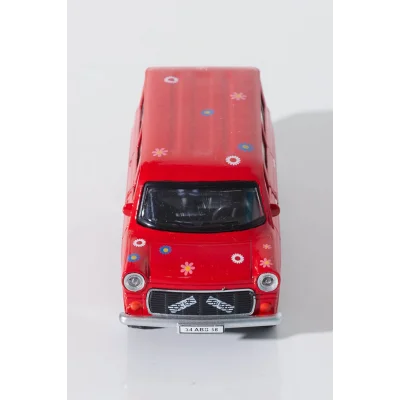 Genel Ürün Metal Çiçek Abbas Çek Bırak Kapıları Açılır Metal Araba Kırmızı Renk 13 Cm