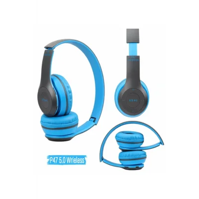 Genel Ürün P47 Katlanabilir Bluetooth Kablosuz Kulaklık - Mavi