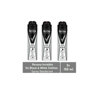 Genel Ürün Men Invısıble Black Whıte Sprey 3x 150 Ml (3 Adet)