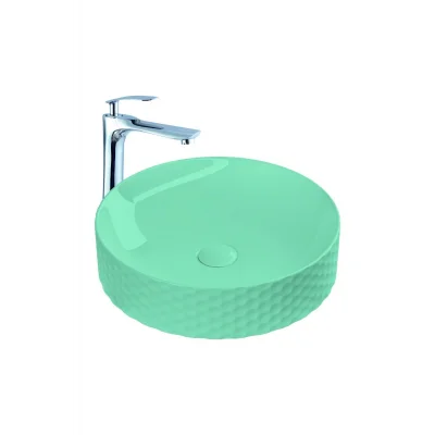 Genel Ürün Paula Matt Ice Blue Çanak Lavabo