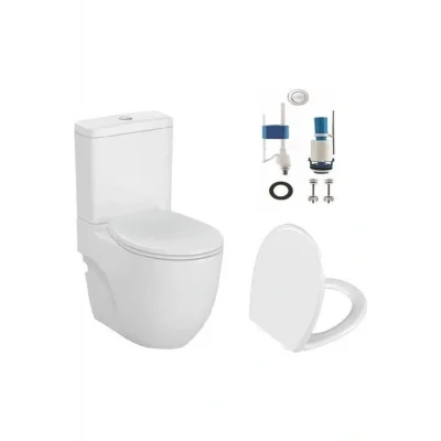 Genel Ürün 501 Duvara Sıfır Klozet + Yavaş Kapak + Vitra Iç Takım Set