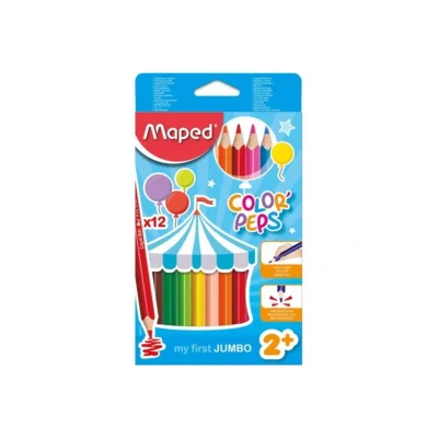 Genel Ürün Kuru Boya Maxi Karton Kutu Jumbo Üçgen 12 Renk 834010