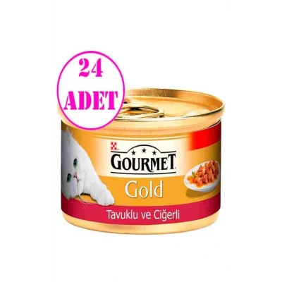 Genel Ürün Gold Tavuklu Ciğerli Kedi Konservesi 85 Gr 24 Adet