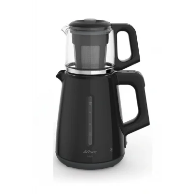 Genel Ürün Çaycı Cam Demlikli Çay Makinesi 1700W Siyah - AR3061