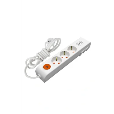 Genel Ürün Ri Tech 3 Lü Ve Usb Girişli Anahtarlı Toraklı Grup Priz - 2 Mt
