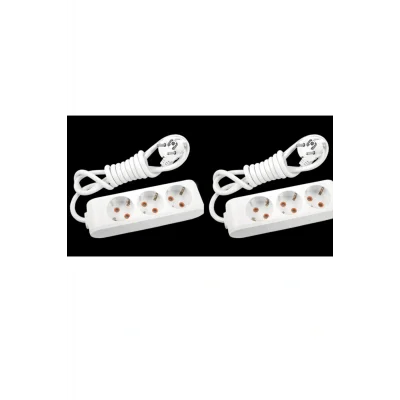 Genel Ürün 3lü Grup Priz Uzatma Kablosu 3 Mt 2li Avantaj Paket