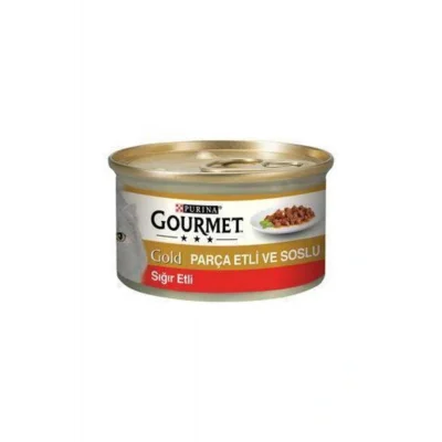 Genel Ürün Gourmet Gold Parça Sığır Etli Soslu Konserve Yetişkin Kedi Maması 24 X 85 G