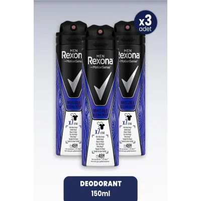 Genel Ürün Men Sprey Deodorant Invisible Ocean Deep 150 Ml X 3 Adet