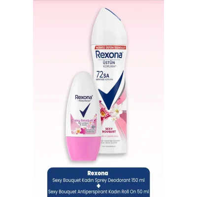 Genel Ürün Sexy Bouquet Kadın Sprey Deodorant 150 Ml & Antiperspirant Roll On 50 Ml