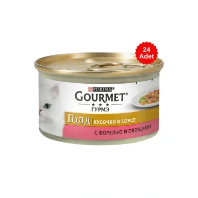 Genel Ürün Alabalıklı Ve Sebzeli Kedi Konserve Maması 85 Gr 24 Adet