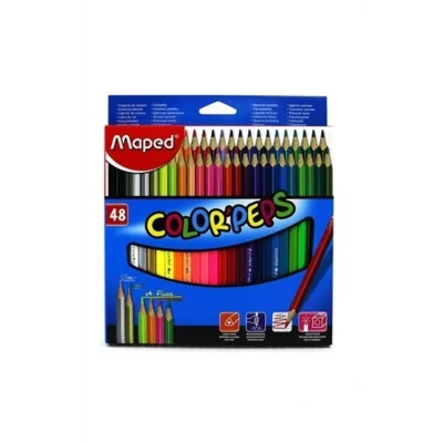 Genel Ürün Kuru Boya Karton Kutu Tam Boy Üçgen 48 Renk