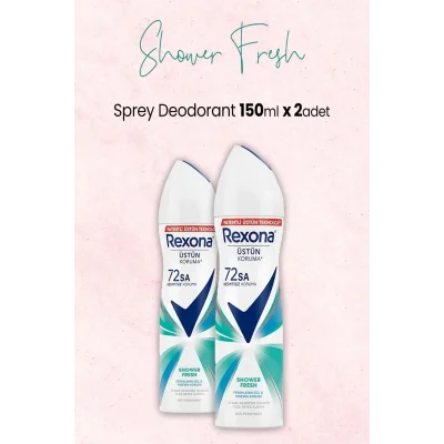 Genel Ürün Kadın Sprey Deodorant Shower Fresh 150 ml x 2 Adet