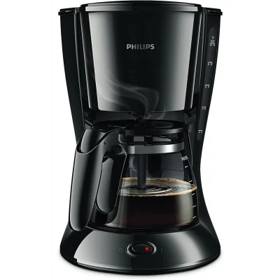 Genel Ürün Kahve Makinesi, 1.2 L Cam Sürahili, Makinede Yıkanabilir, 1000 W, Siyah