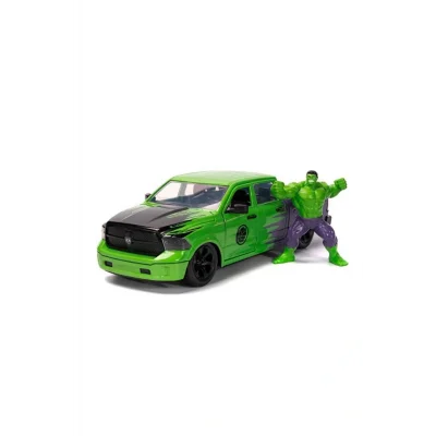Oyuncak 1:24 Marvel Avengers 2014 RAM 1500 Model Araba ve Hulk Figür