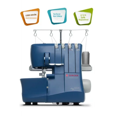 Genel Ürün SINGER S0235 Overlok Makinesi Making The Cut2-3-4 Iplik Kullanabilme, 1300 Devir