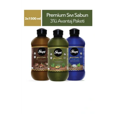 Genel Ürün Premium Sıvı Sabun Green care 3’lü Avantaj Paketi 3x1500 Ml
