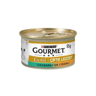 Genel Ürün GOLD Parça Etli ve Soslu Ciğerli ve Tavşan Etli Kedi Konserve Maması - 85 Gr x 24 Ad