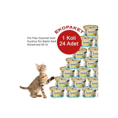 Genel Ürün Kıyılmış Ton Balıklı Kedi Konservesi 24 Adet
