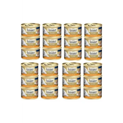 Genel Ürün Gold Kıyılmış Hindi Etli Konserve Yetişkin Kedi Maması 24 X 85 G