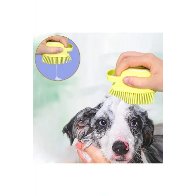 Genel Ürün Şampuan Hazneli Kedi Ve Köpek Evcil Hayvan Yıkama Fırçası Silikon