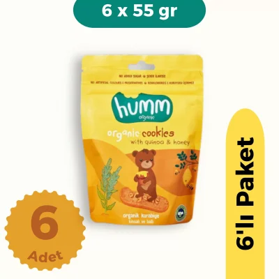 BUĞZ Humm Organik Ballı ve Kinoalı Kurabiye 6lı Set