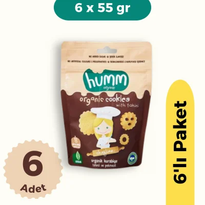 BUĞZ Humm Organik Vegan Tahinli ve Pekmezli Kurabiye 6lı Set