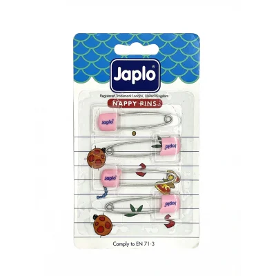Japlo Emniyetli Çengelli Bebek İğnesi 4lü - Pembe