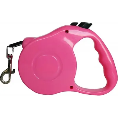 Karamel Pet Otomatik  Köpek Gezdirme Tasması XS 3 Metre 12 kg Pembe