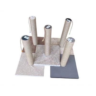 Kare Tabanlı Doğal Jut Kedi Tırmalama Tahtası 40 cm Karışık