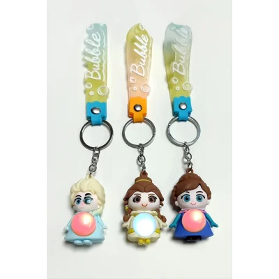 Kız Çocuk Işıklı Silikon Anahtarlık