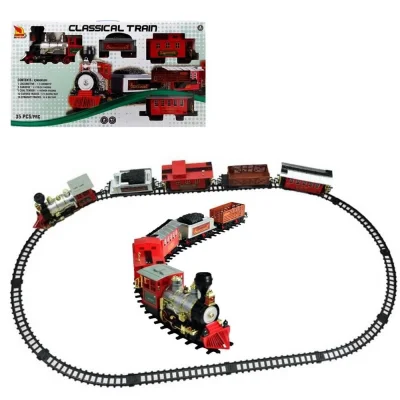 BUĞZ Klasik Tren Seti Sesli ve Işıklı 35 Parça