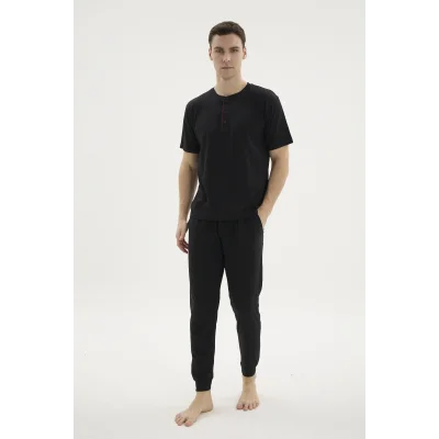 Kocabey KKT-26155 Erkek Midi Yaka Pijama Takımı