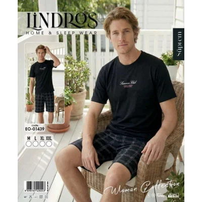 Lindros EO-01439 Erkek Kısa Kol Süprem Şort Takım