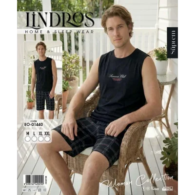 Lindros EO-01440 Erkek Sıfır Kol Süprem Şort Takım