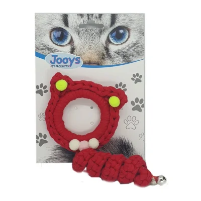Markapet Jooys Zilli Kedi Örgü İpi 15 cm Kırmızı