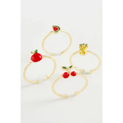 Meyveli Karışık Lüks Eklem Yüzük 1 Adet