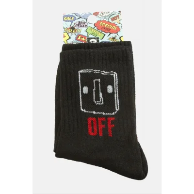 Off Yazılı Kolej Çorap 8*28