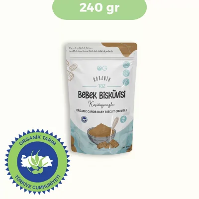 BUĞZ OG Natural Organik Keçiboynuzlu Toz Bebek Bisküvisi +6 Ay (240 gr)