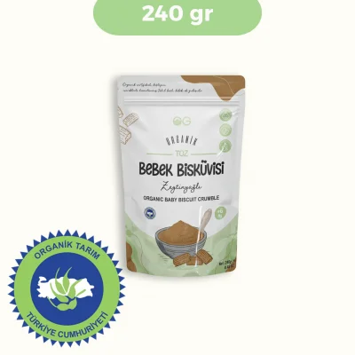 BUĞZ OG Natural Organik Toz Zeytinyağlı Bebek Bisküvisi +6 Ay (240 gr)