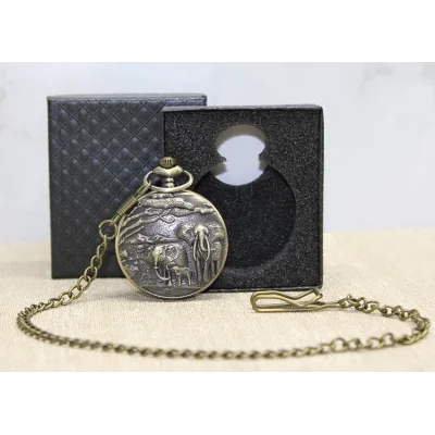 Özel Kutulu Antik Filli Köstekli Saat