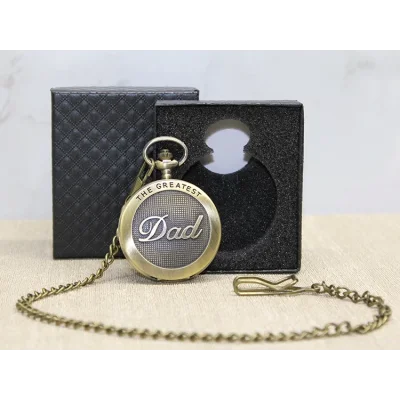 Özel Kutulu Dad (Baba) Tasarımlı Antik Köstekli Saat