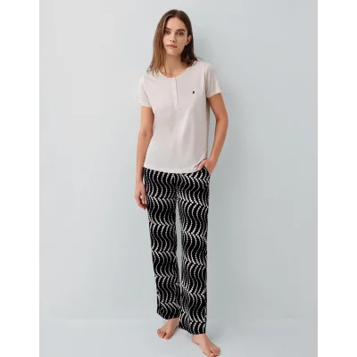 Pierre Cardin PC9165-X Kadın Kısa Kol Büyük Beden Pijama Takımı