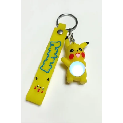 Pkacu Işıklı Silikon Anahtarlık