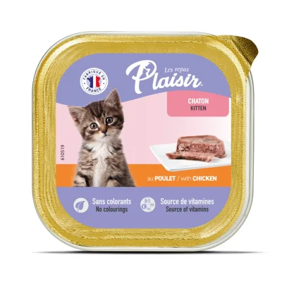 Plaisir Kitten Tavuk Etli Pate Yavru Kedi Yaş Maması 100 Gr