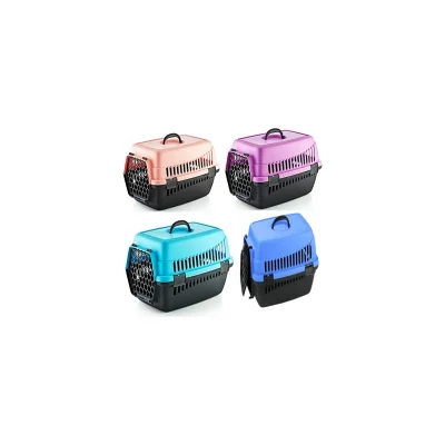 Plastik Kedi Köpek Taşıma Çantası 49*35*32,5 cm Karışık Renklerde