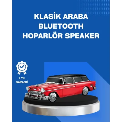 Retro Araba Şekilli Kablosuz Bluetooth Hoparlör