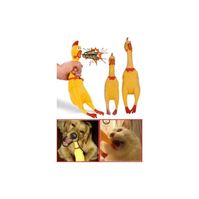 Sesli Horoz Eğlenceli Köpek ve Kediler İçin Sesli Öten Horoz Oyuncak 28 cm