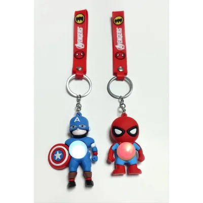 Süper Kahraman Işıklı Silikon Anahtarlık