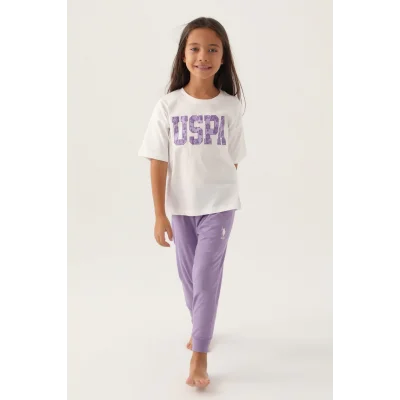 US Polo 1818-G Kız Çocuk Pijama Takım
