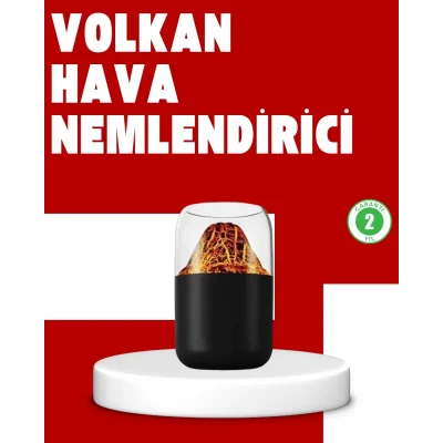 Volkanik Tasarımlı LED Işıklı Ultrasonik Nemlendirici